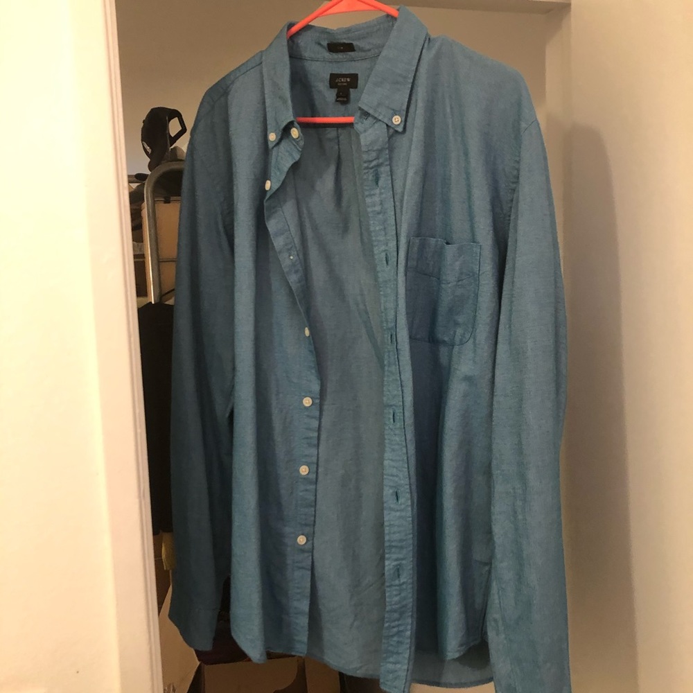 J. Crew blue oxford shirt size Slim Large